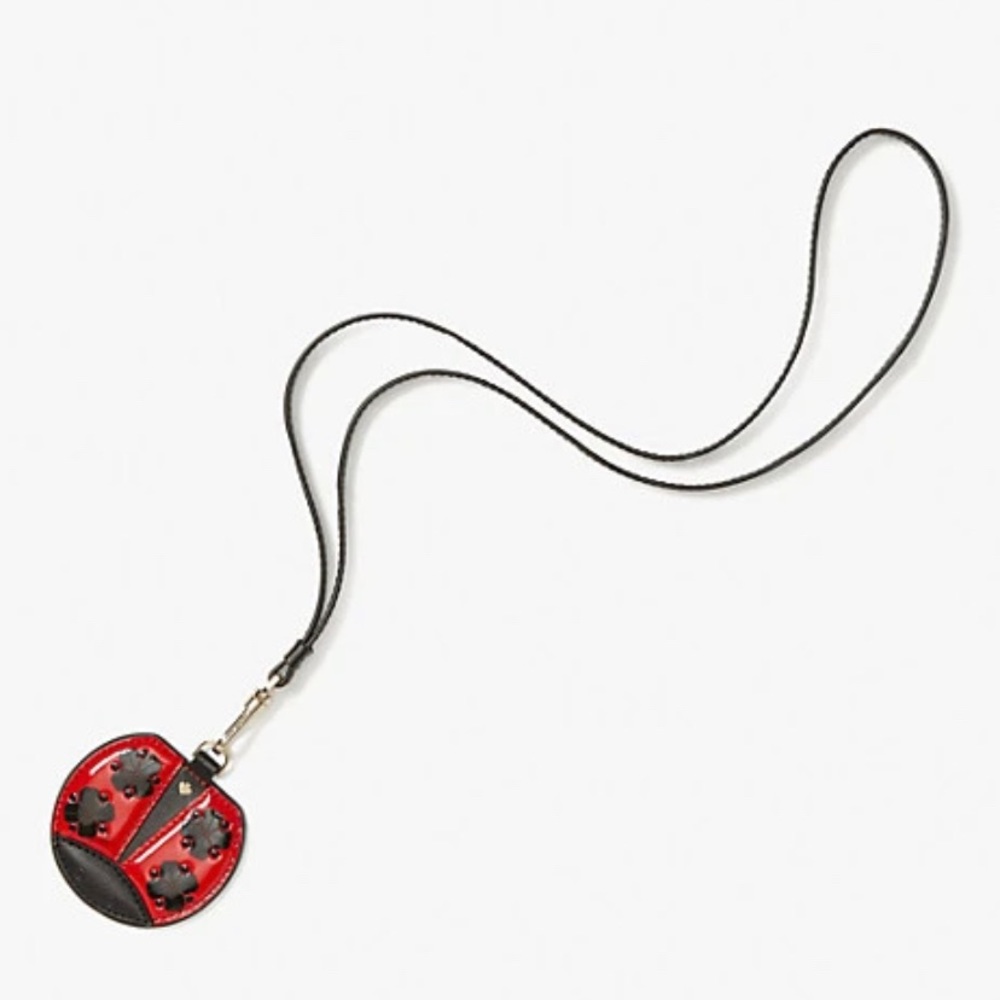Authentic KATE SPADE ladybug Leather phone lanyard - Picture 3 of 6